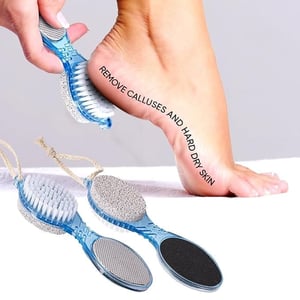VEGA 4 In 1 Foot Pedicure Brush, Pumice Stone, Scrubber & File For Soft Care image 6