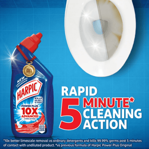Harpic Power Plus Toilet Cleaner | Kills 99.9% Germs, 10x Limescale Removal, Tough Stain & Odour Removal image 3