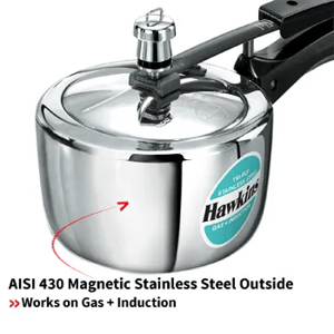 Hawkins Tri-Ply Stainless Steel 2.5 Liters Pressure Cooker (HSST25), Ideal for 2-3 People image 7