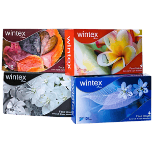 Wintex Facial Tissue Box, Pack of 5 | 100 Pulls (200 Sheets) Per Box, 2-Ply 100% Virgin Paper | Value Pack image 2