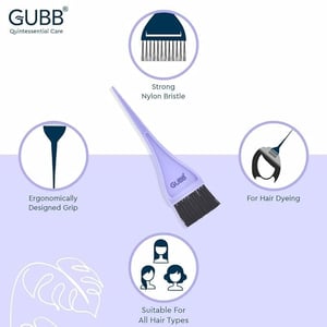 GUBB Hair Colouring Brush for Men & Women | Salon-Grade Fine-Tipped Precision, Dual-Purpose Even Application image 2