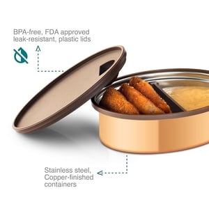 Vaya Tyffyn Insulated Lunch Box, 2 Containers, 600 ml | VacuTherm Keeps Food Hot/Cold 5-6 Hrs, Leak-Resistant Stainless Steel image 7