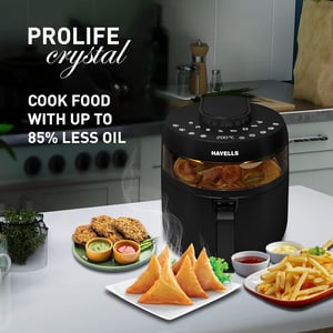 Havells Air Fryer Prolife Crystal 4.5 Litres | See through window with digital menu | 2 year Warranty image 8