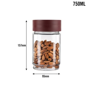 CELLO Modustack Glassy Storage Jar – 750 ml (Set of 2), Stackable Airtight Glass Jars, Ideal for Snacks, Pulses, Dry Fruits & Pantry Storage image 3