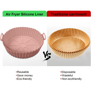 Air Fryer Silicone Basket Liners – Reusable, Heat Resistant, Food-Grade, Set of 2 (Round, Multicolor) image 2