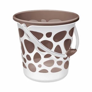 Milton Duplex Bucket, 25 Litres, Stylish & Sturdy Bucket for everyday use - Brown