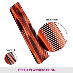 Vega Dressing Comb (HMC-03) | Handcrafted Cellulose Acetate, Anti-Static, Smooth Rounded Teeth Reduce Hair Fall image 4