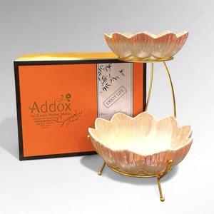Addox 2-tier Platter, Flower Shape - Pink