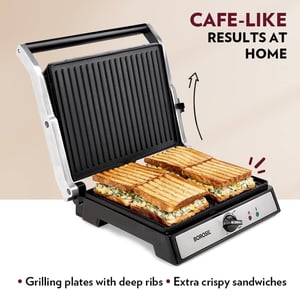Borosil Super Jumbo 180 Grill Sandwich Maker with BBQ, 2000 Watts, 2 Years Warranty image 6