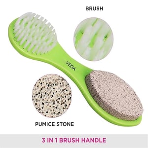VEGA 3 In 1 Pedicure Brush Kit Tool for Cleanse, Scrub & File Dead Skin image 3