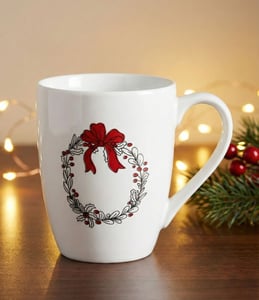 Tatva Christmas Edition Ceramic Mug, 300 ml Mug Ideal for Tea and Coffee – Design-2