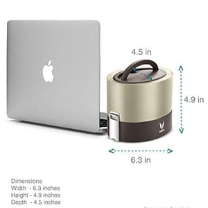 Vaya Tyffyn Insulated Lunch Box, 2 Containers, 600 ml | VacuTherm Keeps Food Hot/Cold 5-6 Hrs, Leak-Resistant Stainless Steel image 3