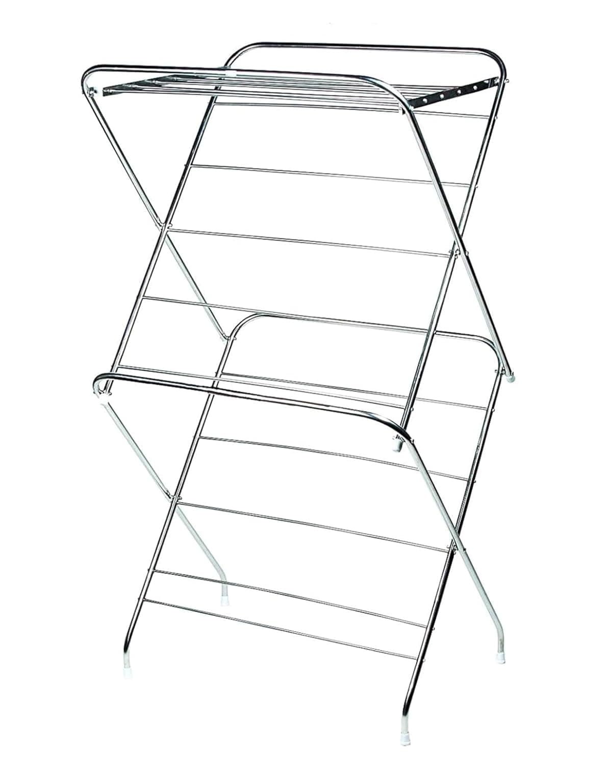 Vasnamm Heavy Duty Stainless Steel Foldable Cloth Drying Stand, 15 Rods, Rust-Resistant, Space-Saving Design for Indoors & Balcony Use