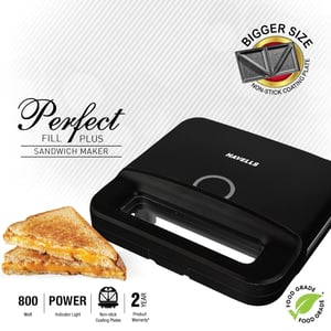 Havells Perfect Fill Plus 2 Slice Sandwich, 800 watts, 2 years warranty image 2