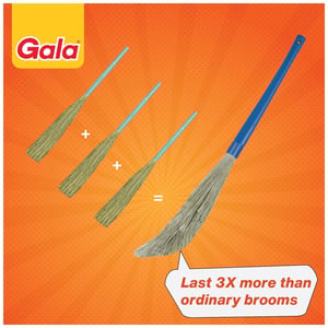 Gala No Dust Floor Broom XL | No Bhoosa, 100 cm Long Handle, Washable 5000-Touchpoint Bristles Last 3x Longer image 3