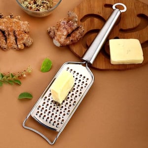 Stainless Steel Cheese Grater with Pipe Handle, Sharp Blades for Cheese, Vegetables & Fruits, Rust-Free & Easy to Clean image 4