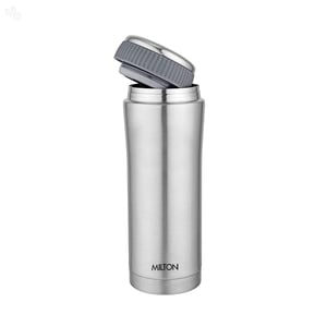Milton Optima Thermosteel Bottle, 12 Hours Hot & Cold  - Silver - 420 ml (Approx. 2 Cups) image 6
