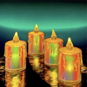 Rainbow LED Candles (Pack of 12) - Medium