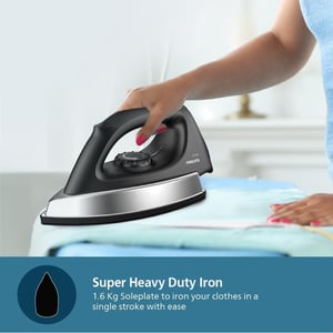 Philips Dry Iron with Heavy Soleplate 1000 Watts - GC181/80, 2 years warranty image 5