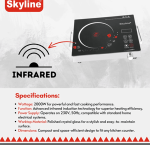 Skyline Infrared Induction Cooktop 2000 watts image 4