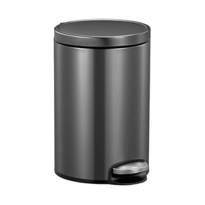 Obsessions Artistic Dustbin, Soft Close Lid, Fingerprint-Proof Finish, Sleek & Hygienic Design for Modern Homes & Offices - Black, 5 Litres