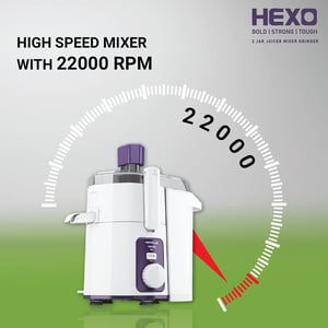 Havells Hexo 1000 Watts Juicer Mixer Grinder (JMG), 3 Jar, Heavy Duty Mixer image 7