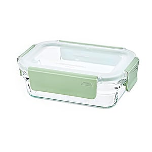 GLASSLOCK PURE AIRTIGHT TEMPERED FOOD CONTAINER - RECTANGLE - 390 ML, Leak Proof, BPA Free, Microwave & Freezer Safe & Airtight