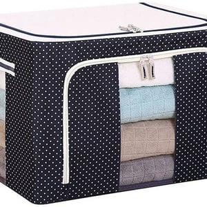 Clothes Storage cum Organizer, 66 ltr. Capacity,Foldable, Made of fabric with heavy wire, Ideal for Clothes, Toys & Wardrobes