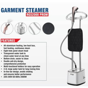 Russell Hobbs Garment Steamer, RGS2000PROM, 2000 watts, 2 years warranty image 3