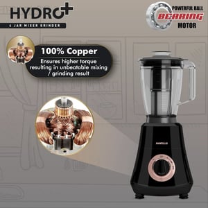 Havells Hydro 1000 watts Mixer Grinder, 4 Jars, 5+2 years warranty image 5