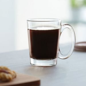 OCEAN NOUVEAU MUG 315 ml, Set of 6, Thickened Glass for Hot Beverages, Tea & Coffee, Microwave Safe