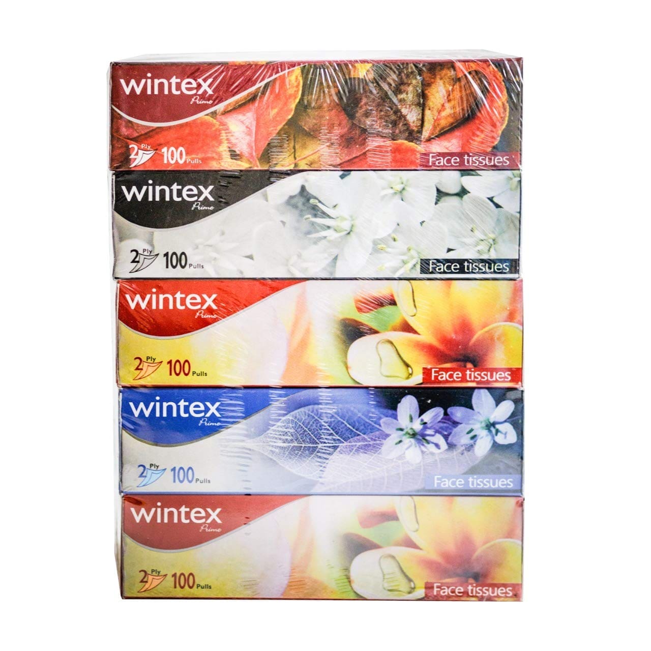 Wintex Facial Tissue Box (Pack of 5), Value Pack