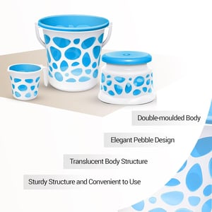 Milton Duplex Spa 3 Pcs Set, Includes Bucket, Mug & Stool, Trendy Bathroom Set for everyday use image 3