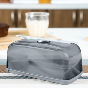 Nayasa Smart Butter Dish with Magnetic Butter Knife Holder & Side Section image 3