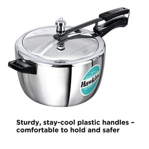 Hawkins 7 Litre Triply Stainless Steel Pressure Cooker,Wide Cooker, Inner Lid Cooker, Silver (HSST7W) image 4