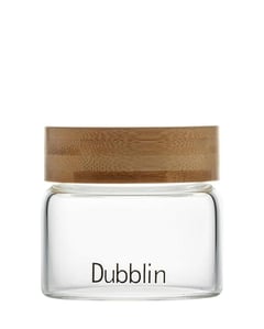DUBBLIN Borosilicate Glass Jar with Airtight Wooden Lid – 120-ml