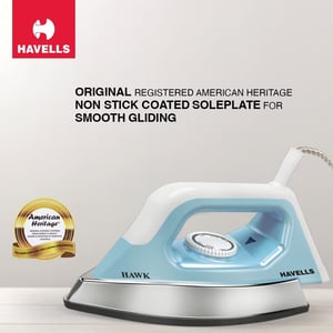 Havells Hawk Dry Iron 1100 Watts, Heavy-weight iron, 2 years warranty image 7