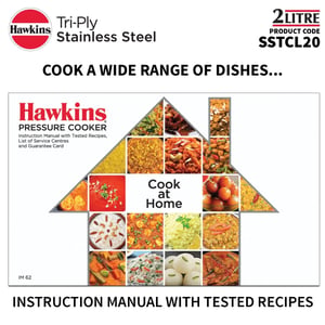 Hawkins Triply 2 Litre Classic Pressure Cooker, Triply Stainless Steel Induction Inner Lid & Small Cooker, Silver (SSTCL20) image 10