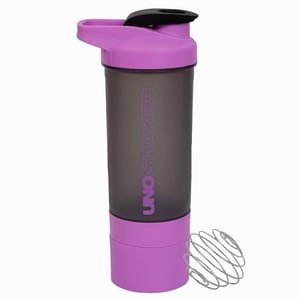Jaypee Plus Plastic Uno Shaker with 2 storage compartment and wire blending ball - Purple