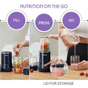 Borosil NB07 Nutri Blend, 300 Watts Portable Blender for Smoothies & Shakes, 2 Years Warranty image 4