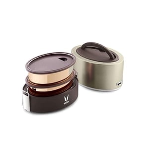 Vaya Tyffyn Lunch Box 2 Containers - 600 ml - Graphite