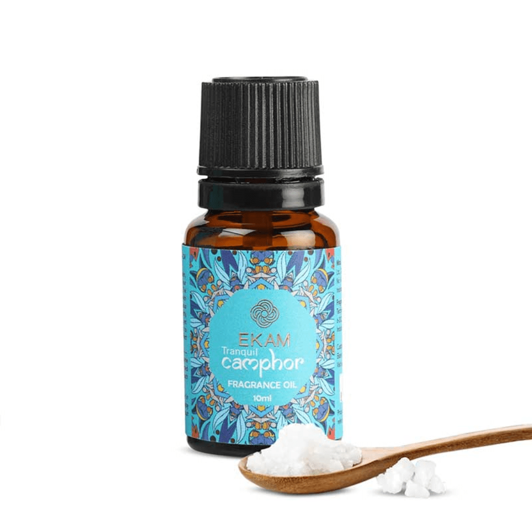 Ekam Tranquil Camphor Fragrance Oil 10 ml | Smokeless Aromatic-Herbal, Ideal for Puja & Meditation