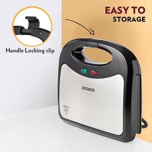 Borosil Klassy Grill Sandwich Maker, 800 Watts, Non-Stick Plates, 2 Years Warranty image 6