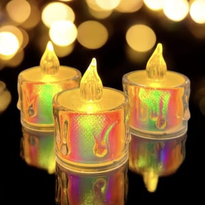 Rainbow LED Candles (Pack of 12) - Small