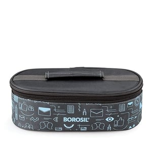 Borosil Carry fresh Lunch Box, Vaccum Insulated Leak Proof Containers - 2 Container Flat (Medium) image 4