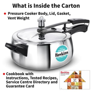 Hawkins 3.5 Litre Triply Contura Pressure Cooker, Triply Stainless Steel Induction & Contura shaped Cooker, Silver (SSTCO35) image 11