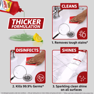 Harpic Disinfectant Bathroom Cleaner 500 ml | Kills 99.9% Germs, Removes Tough Stains, Fresh Fragrance image 5
