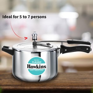 Hawkins Classic 5 Litre Tri-Ply Pressure Cooker, Triply Stainless Steel Inner Lid Cooker, Silver (SSTCL50) image 2