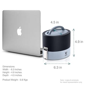 Vaya Tyffyn Insulated Lunch Box, 2 Containers, 600 ml | VacuTherm Keeps Food Hot/Cold 5-6 Hrs, Leak-Resistant Stainless Steel image 8