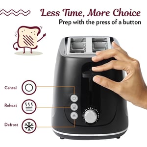 Borosil Krispy Pop-Up Toaster, 2 Slice, 2 years warranty image 3